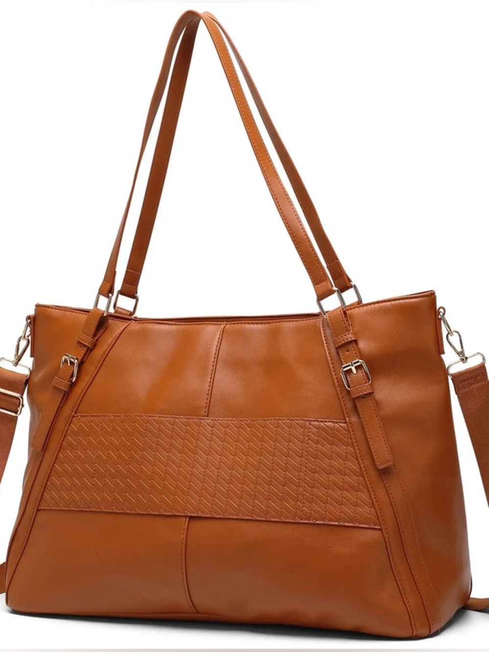 Elle Leisure Luxe 33L Vegan Leather Weekender Tote Bag - Picture 8 of 16